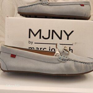 MJNY by Marc Joseph " Sarasota" Baby Blue Nobuck loafers. NIB. Size 9.5.